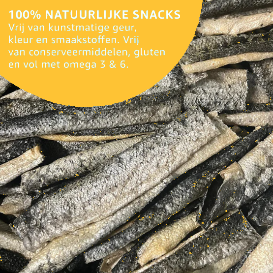 Knapperige Zalmhuid – Luxe Vis-Snack voor Fijne Snuitjes